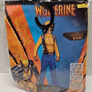 New Marvel WOLVERINE Kid Boy Child Costume Jumpsuit & Mask S Small 4-6